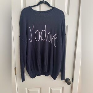Blue “J’adore” Sweater